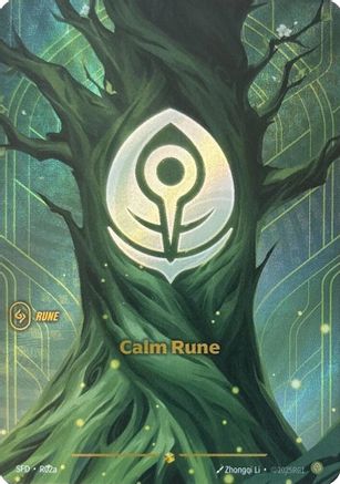 Calm Rune (Alternate Art) R02A Showcase Spiritforged NM/M