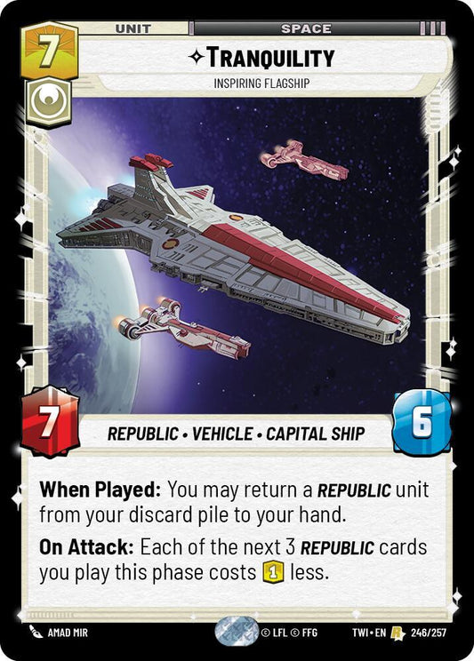 Tranquility - Inspiring Flagship 246/257 Rare Twilight of the Republic NM/M