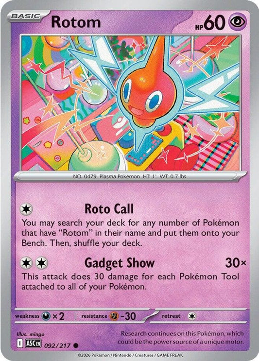 Rotom 092/217 Common Ascended Heroes NM/M