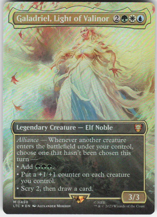 Galadriel, Light of Valinor (Borderless Foil) M Commander: The Lord of the Rings