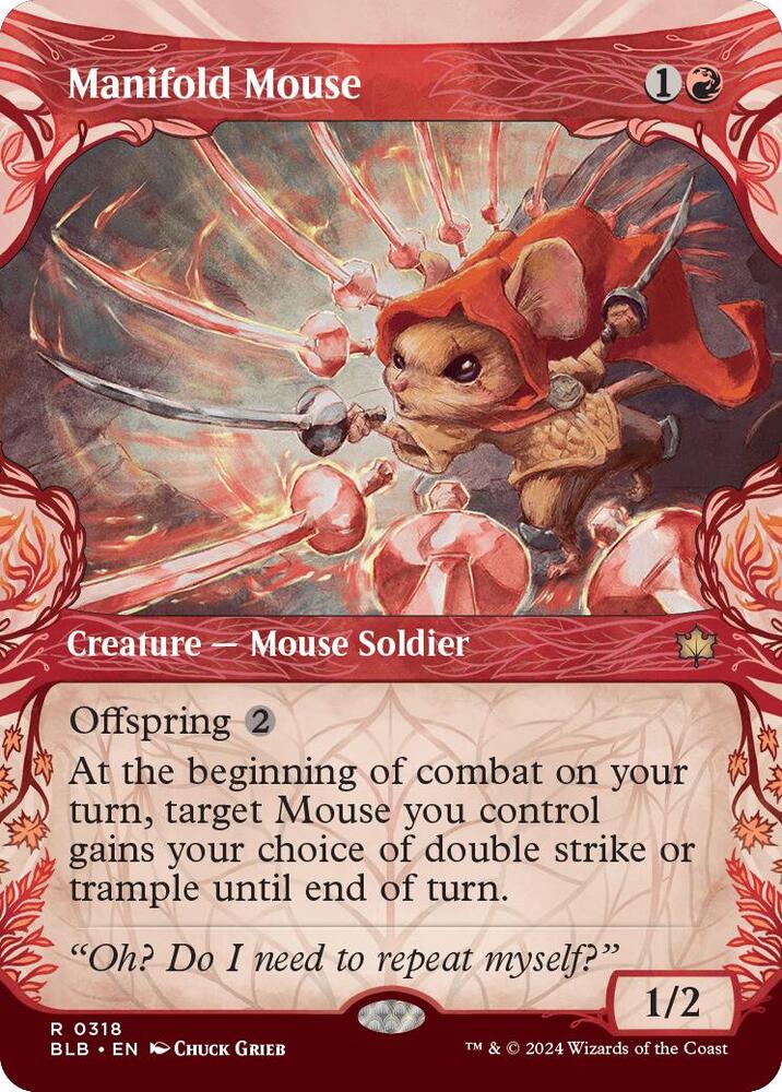Manifold Mouse (Showcase) 318 Rare Foil Bloomburrow NM/M