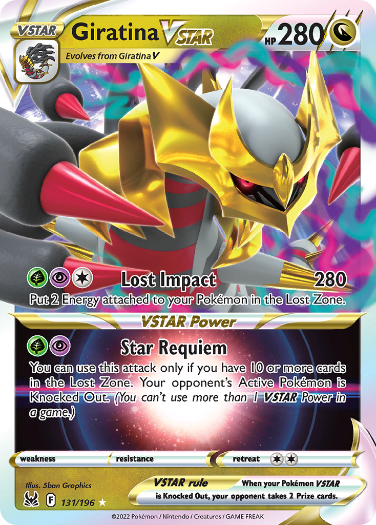 Giratina VSTAR 131/196 VSTAR Rare Lost Origin Holo NM/M