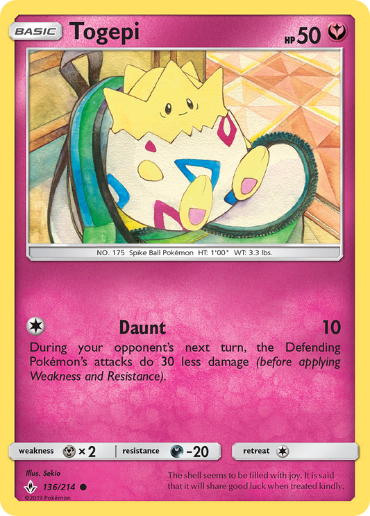 Togepi 136/214 Common Unbroken Bonds NM/M