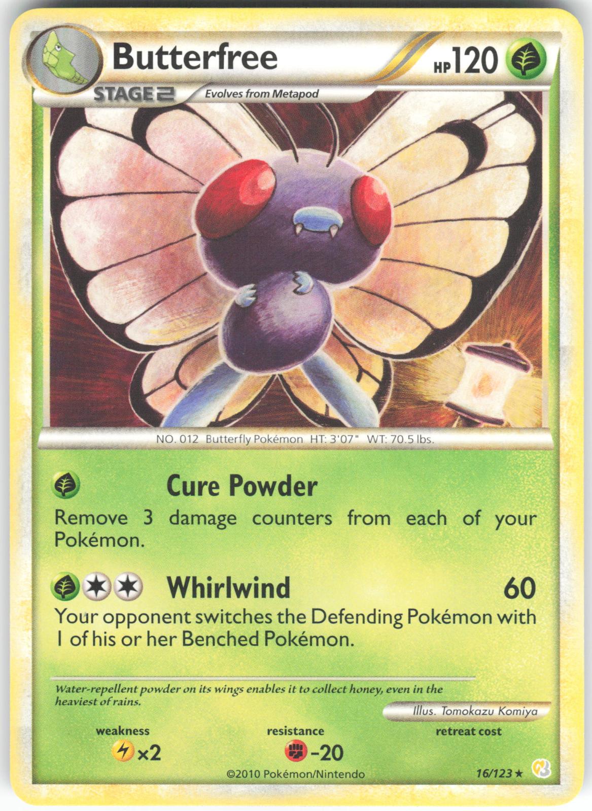 Butterfree 16/123 Rare HeartGold & SoulSilver LP