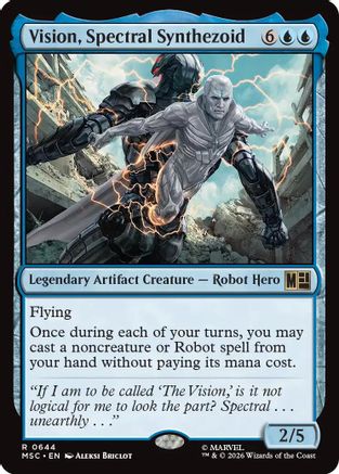 Vision, Spectral Synthezoid 644 Foil Rare Commander: Marvel Super Heroes NM/M