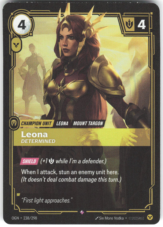 Leona - Determined Rare Origins 238/298 NM
