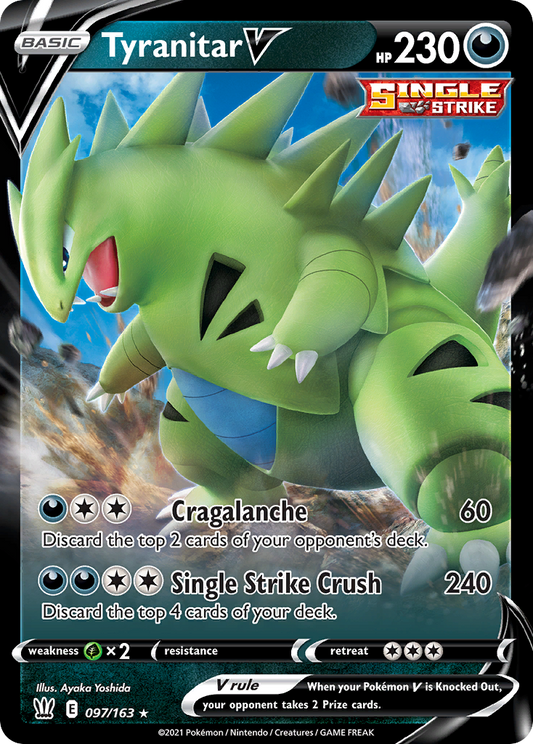Tyranitar V 097/163 V Rare Battle Styles Holo NM/M