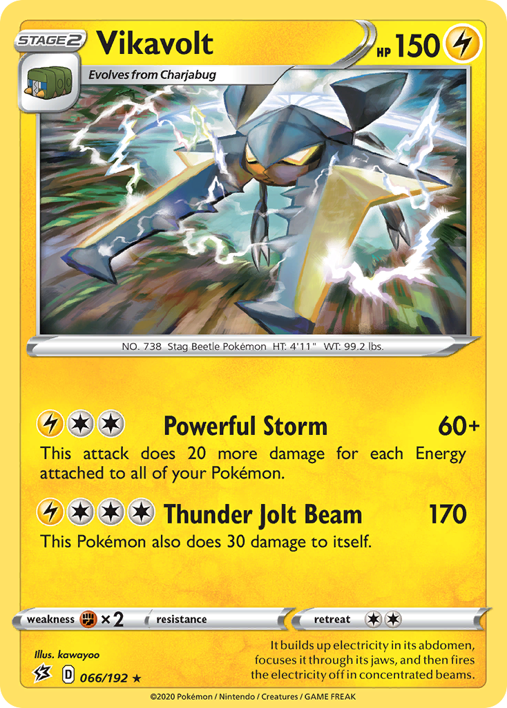 Vikavolt 066/192 Rare Rebel Clash Holo NM/LP