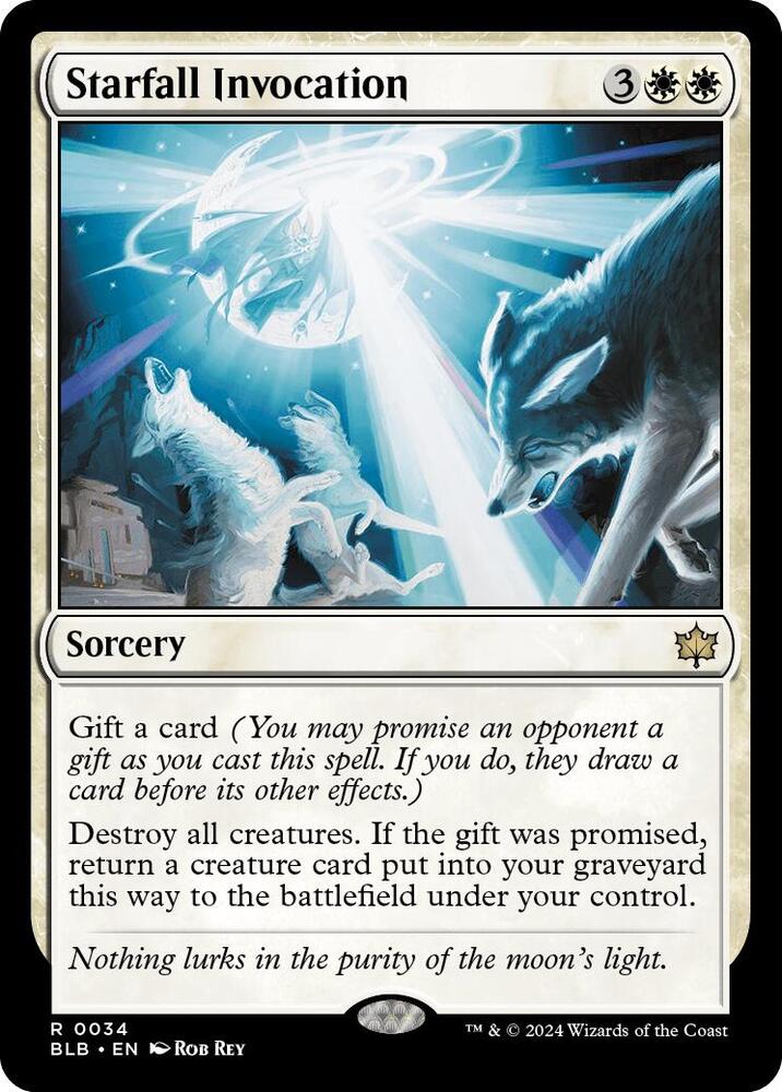 Starfall Invocation 34 Foil Rare Bloomburrow NM/M