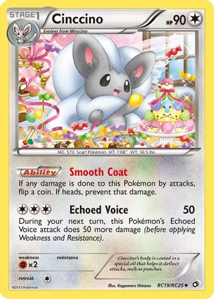 Cinccino RC19/RC25 Uncommon Legendary Treasures: Radiant Collection Holo NM/M