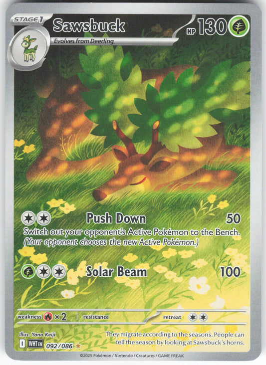 Sawsbuck - Illustration Rare SV: White Flare 092/086 NM