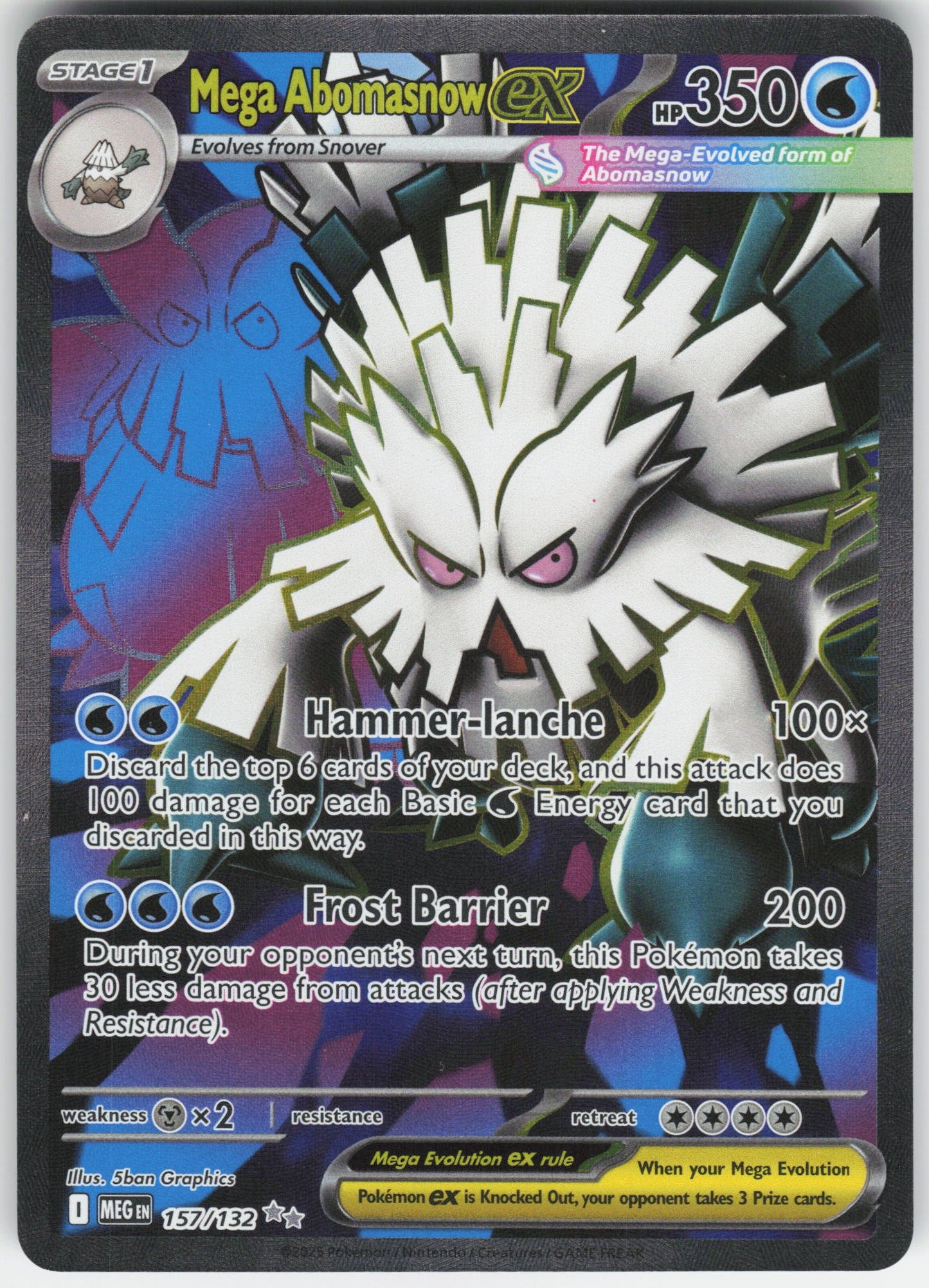 Mega Abomasnow ex - Ultra Rare ME01: Mega Evolution 157/132 NM