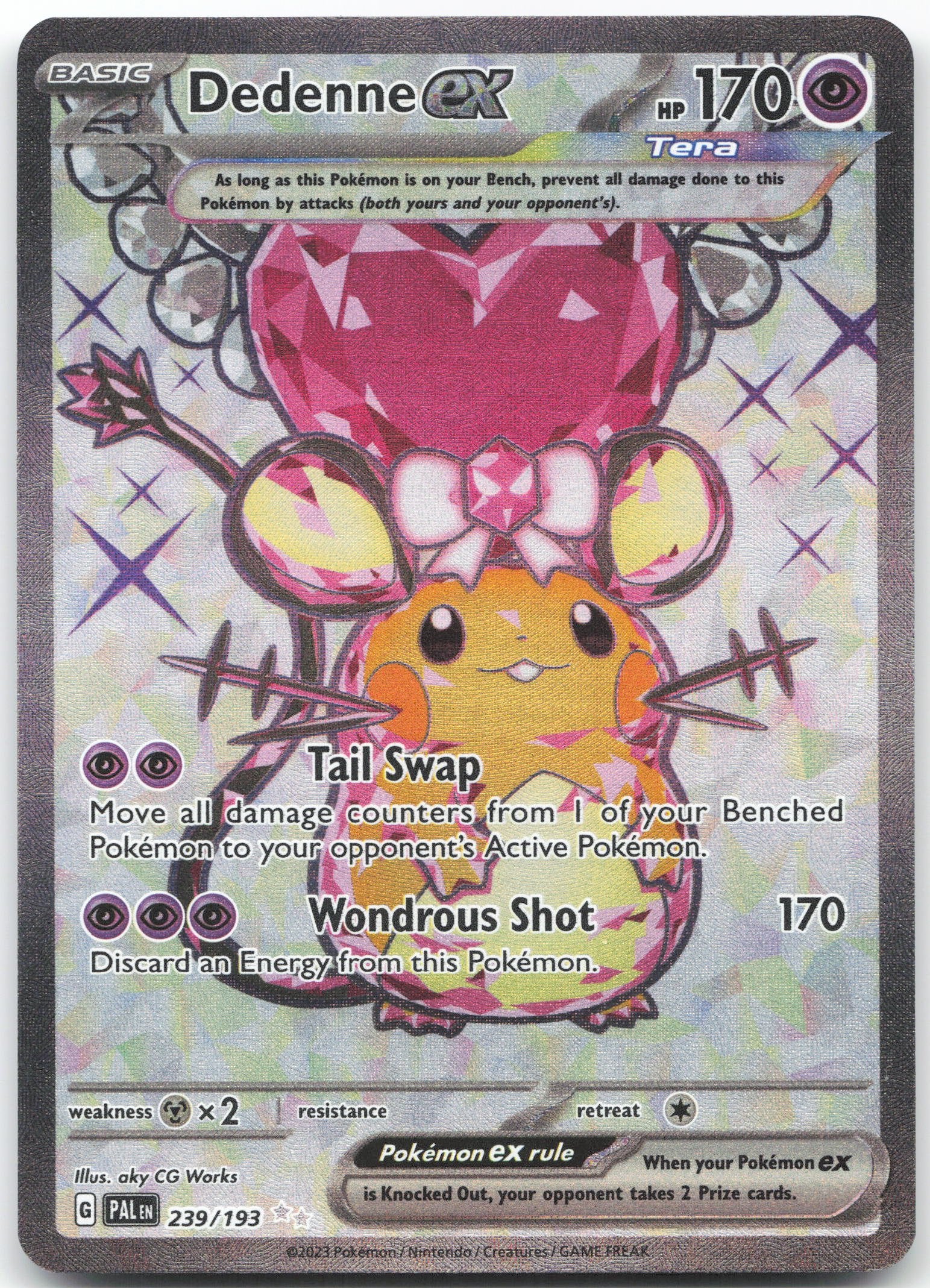 Dedenne ex - Ultra Rare SV02: Paldea Evolved 239/193 NM