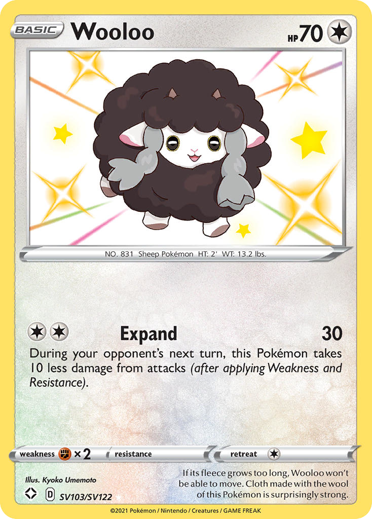 Wooloo SV103/SV122 Shiny Rare Shining Fates Shiny Vault NM/M