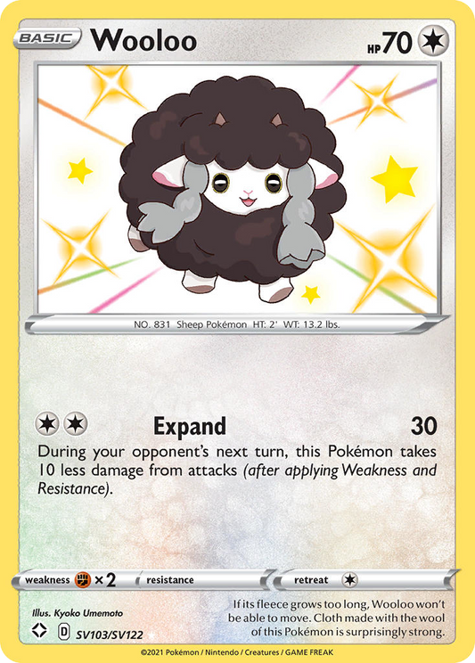 Wooloo SV103/SV122 Shiny Rare Shining Fates Shiny Vault NM/M