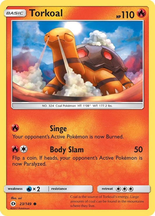 Torkoal 23/149 Common Reverse Holo SM Base Set NM/LP