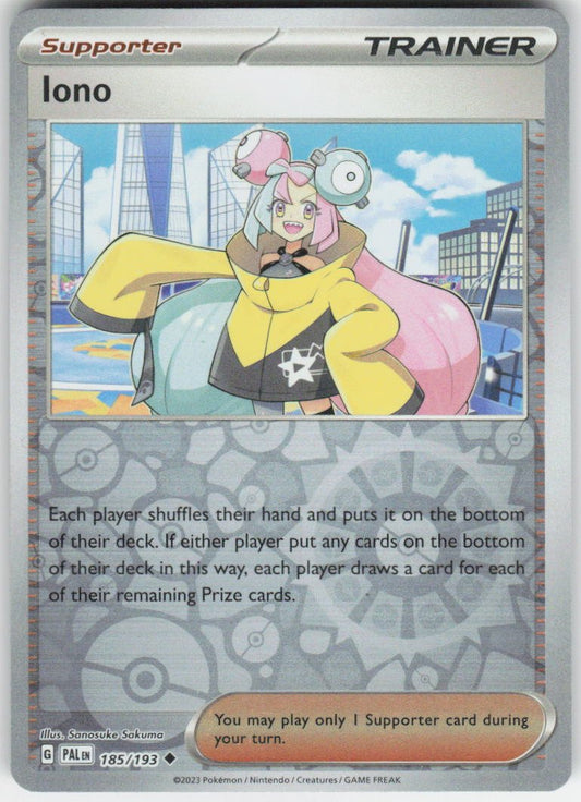 Iono - Uncommon SV02: Paldea Evolved 185/193 NM Rev Holo