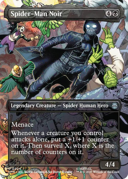 Spider-Man Noir (Borderless) 204 Foil Uncommon Marvel's Spider-Man NM/M