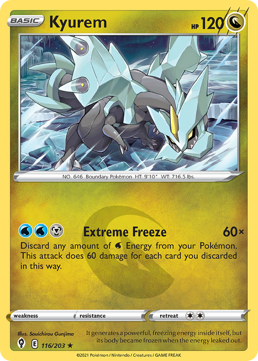 Kyurem 116/203 Rare Reverse Holo Evolving Skies NM/LP