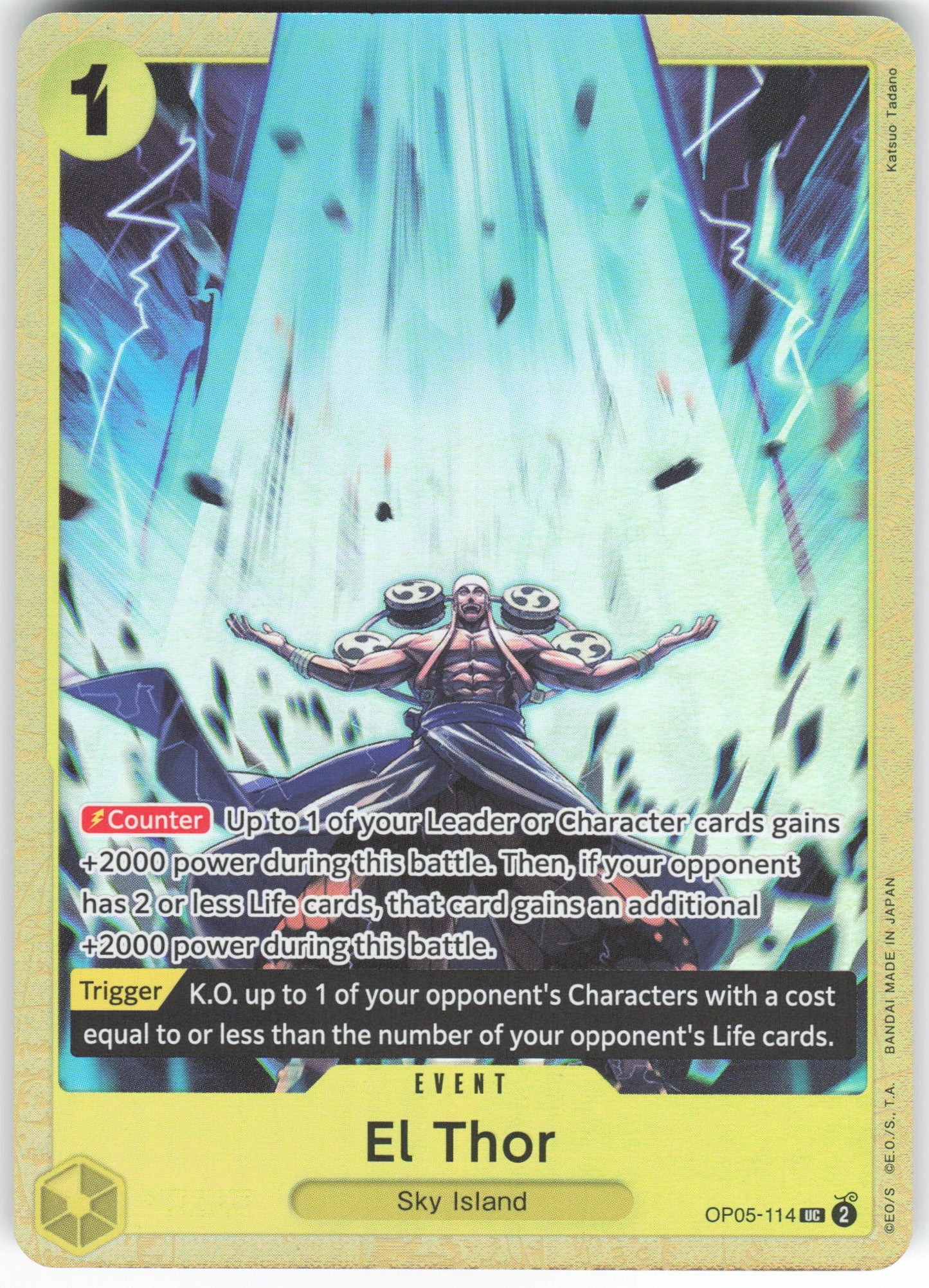 El Thor (Premium Card Collection -Best Selection Vol. 2-) UC One Piece Promotion Cards OP05-114 NM