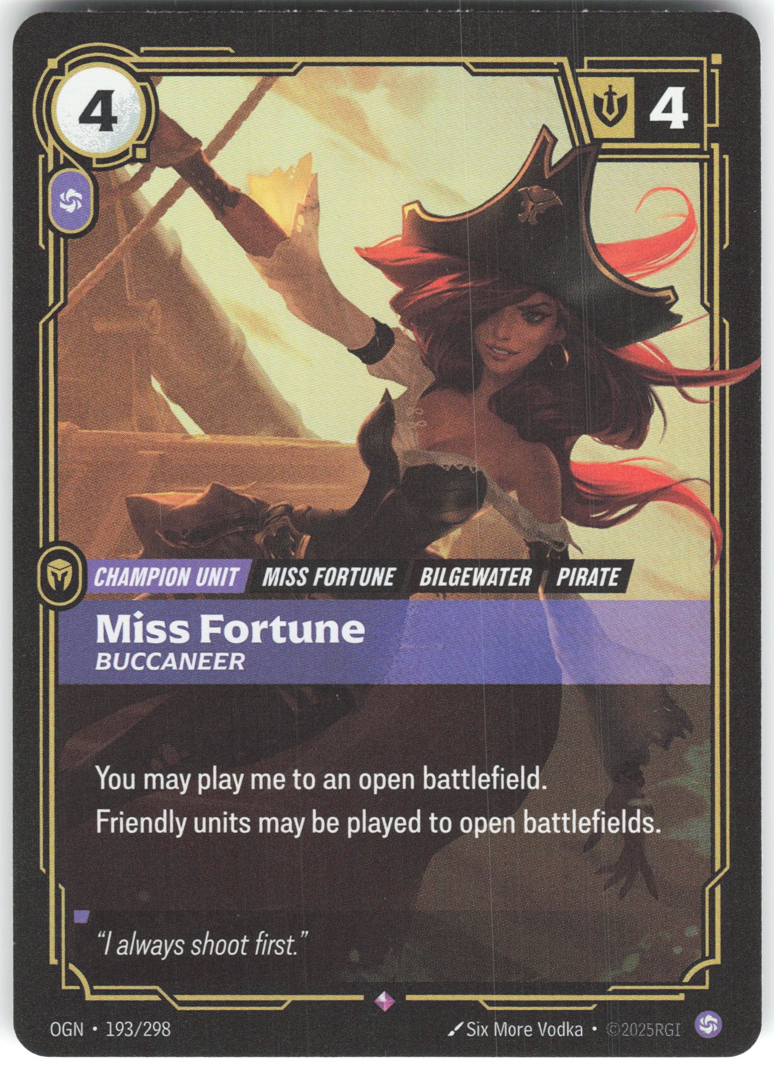Miss Fortune - Buccaneer Rare Origins 193/298 NM