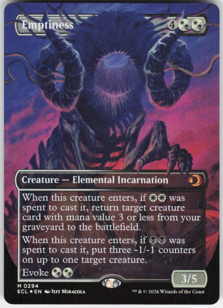 Emptiness (Borderless Foil) M Lorwyn Eclipsed 294 NM