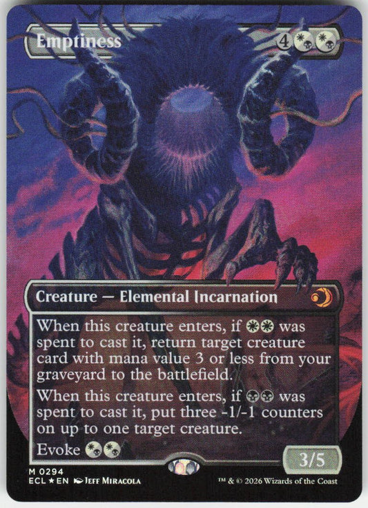 Emptiness (Borderless Foil) M Lorwyn Eclipsed 294 NM