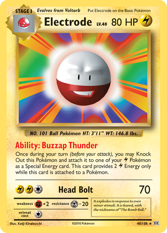Electrode 40/108 Rare Reverse Holo Evolutions NM/LP