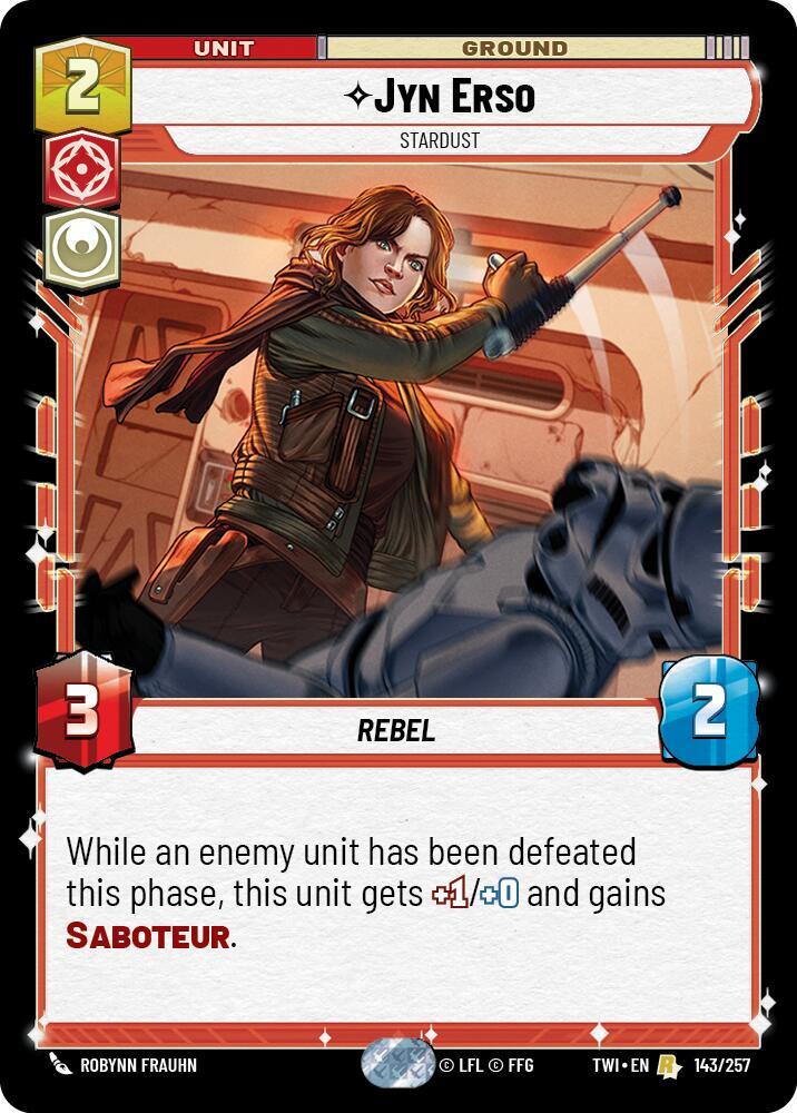 Jyn Erso - Stardust 143/257 Rare Foil Twilight of the Republic NM/M