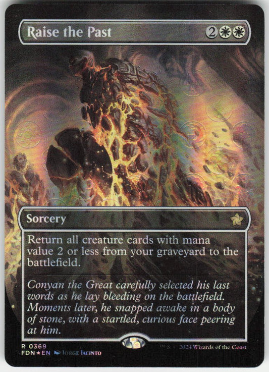 Raise the Past (Borderless) (Mana Foil) R Foundations 369 NM