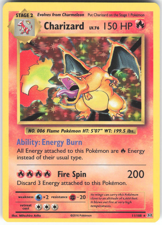 Charizard 11/108 Rare Evolutions Holo LP
