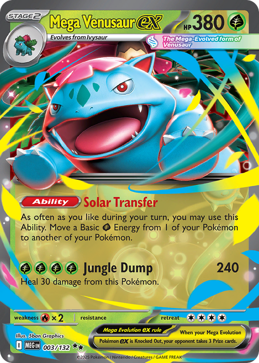 Mega Venusaur ex 003/132 Double Rare Mega Evolution NM/M