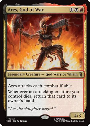 Ares, God of War 202 Foil Rare Marvel Super Heroes NM/M