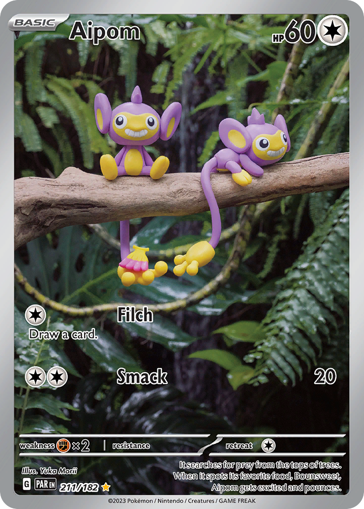 Aipom 211/182 Illustration Rare Paradox Rift NM/M