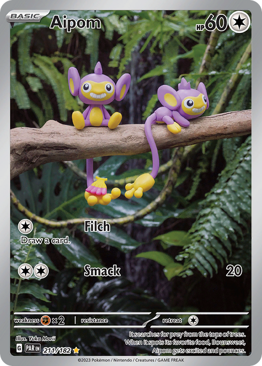 Aipom 211/182 Illustration Rare Paradox Rift NM/M