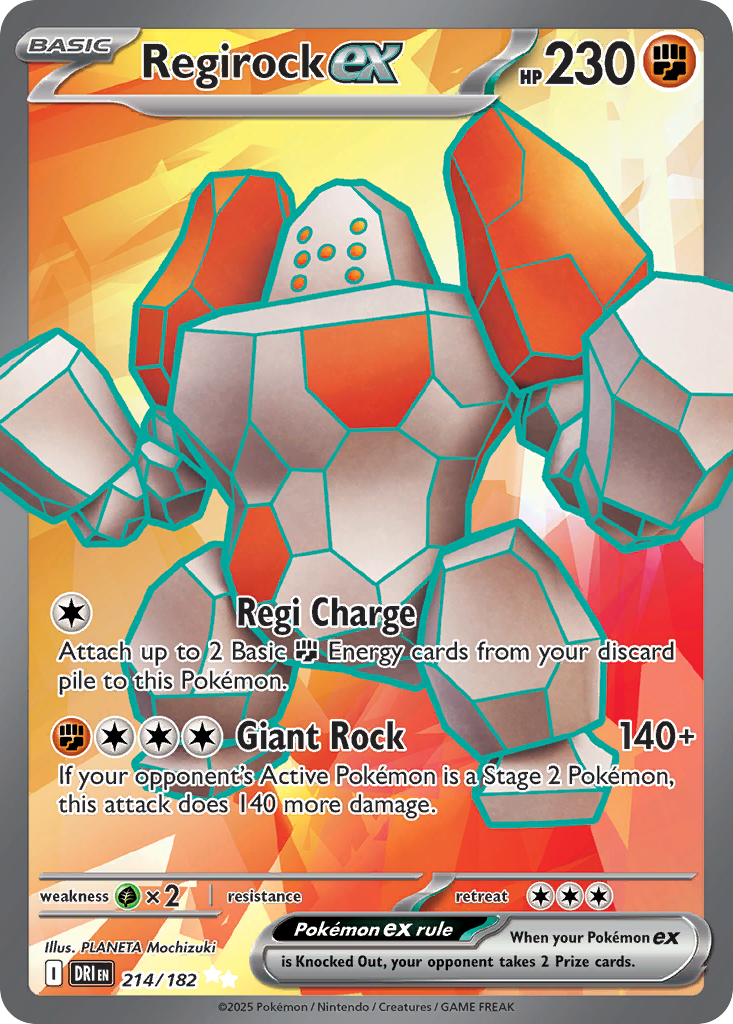 Regirock ex 214/182 Double Rare Destined Rivals NM/M