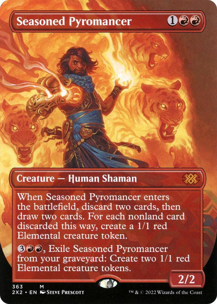 Seasoned Pyromancer (Borderless) 363 Mythic Foil Double Masters 2022 NM/M