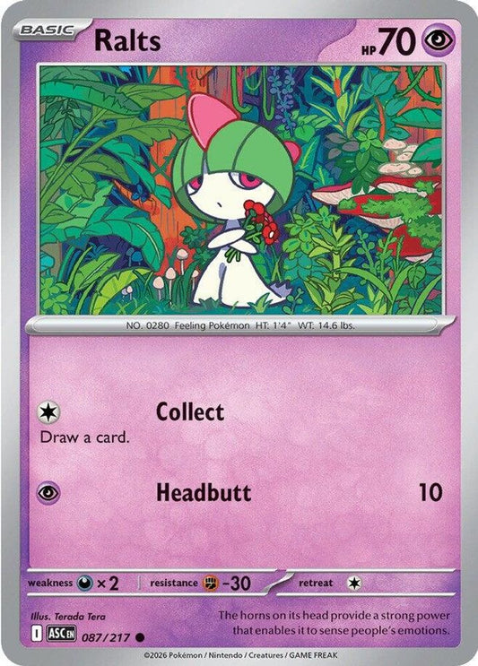 Ralts 087/217 Common Ascended Heroes NM/M