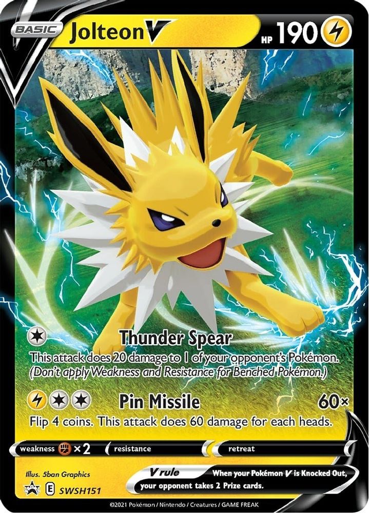 Jolteon V SWSH151 Promo Sword & Shield Promo Holo NM/M