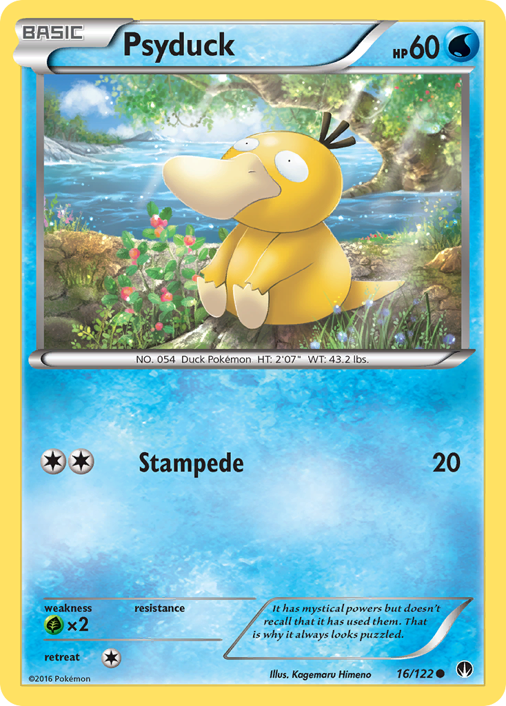 Psyduck 16/122 Common Reverse Holo BREAKpoint NM/LP