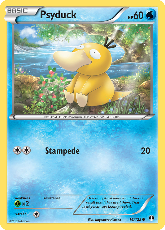 Psyduck 16/122 Common Reverse Holo BREAKpoint NM/LP