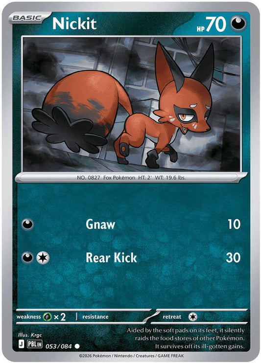 Nickit 053/084 Common Reverse Holo Pitch Black NM/M