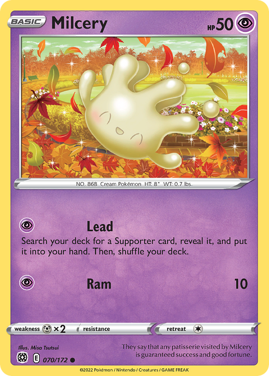 Milcery 070/172 Common Reverse Holo Brilliant Stars NM/LP