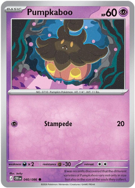 Pumpkaboo 040/086 Common Reverse Holo Chaos Rising NM/M