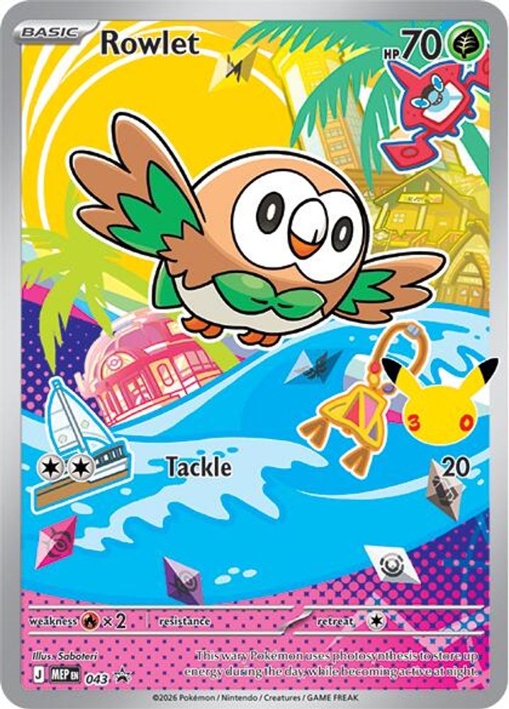 Rowlet 043 Promo ME: Mega Evolution Promo Holo NM/M