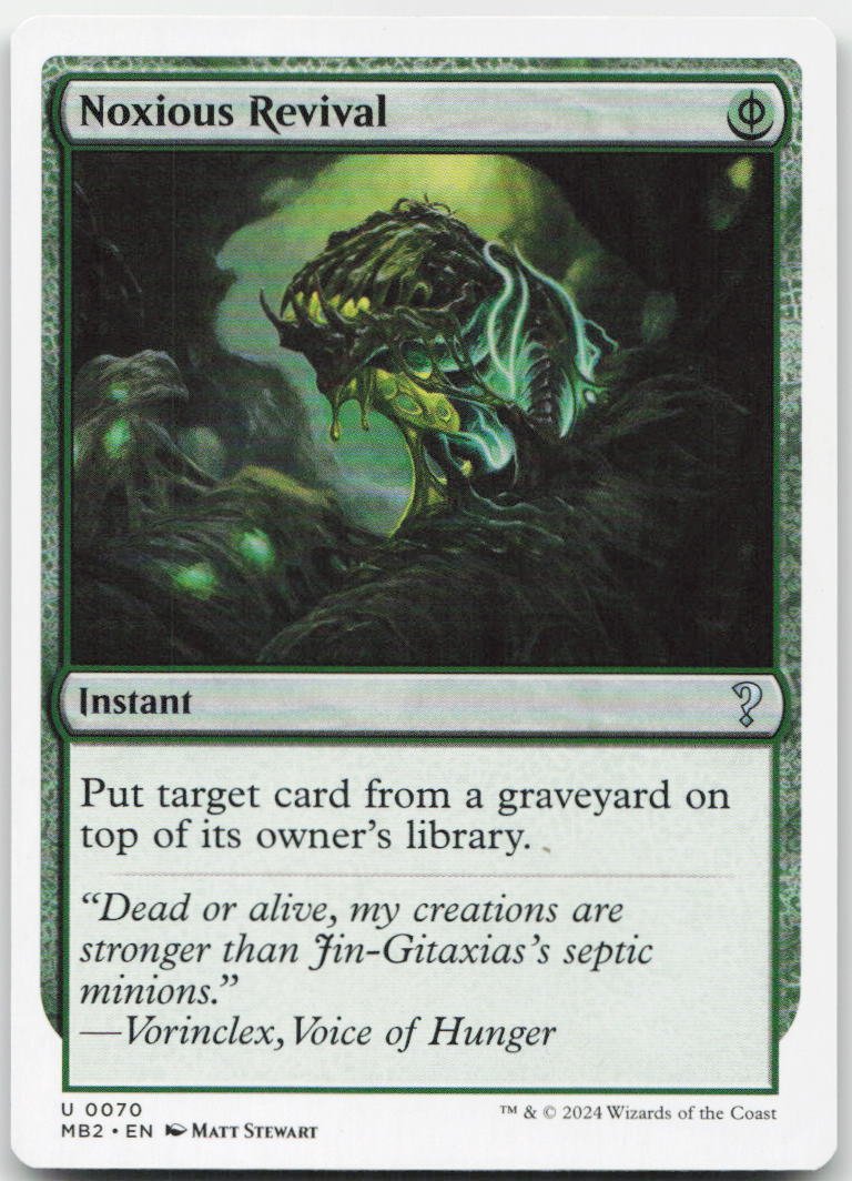 Noxious Revival (White Border) U Mystery Booster 2 70 NM