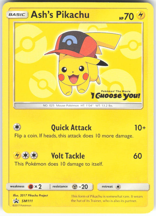 Ash's Pikachu - SM111 Promo Sun & Moon Promo LP