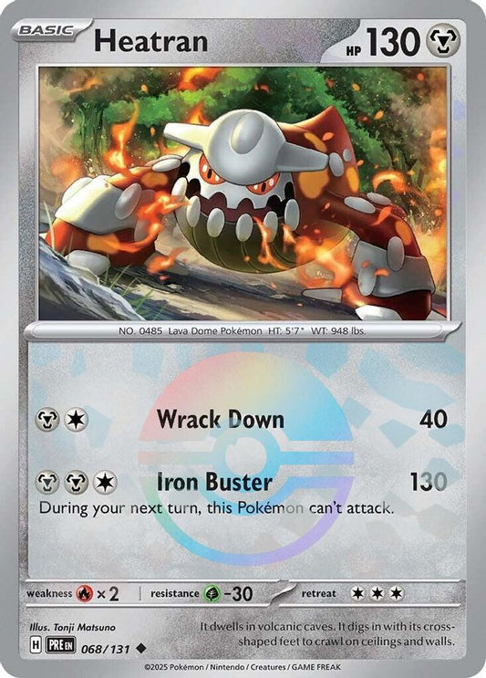 Heatran (Poke Ball Pattern) 068/131 Uncommon Prismatic Evolutions Holo NM/M