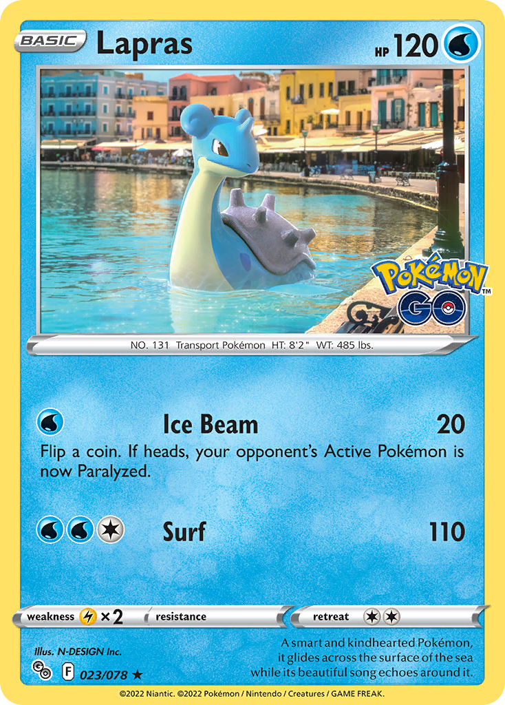 Lapras 023/078 Rare Pokemon GO Holo NM/LP