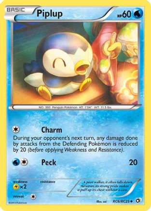 Piplup RC6/RC25 Uncommon Legendary Treasures: Radiant Collection Holo NM/M